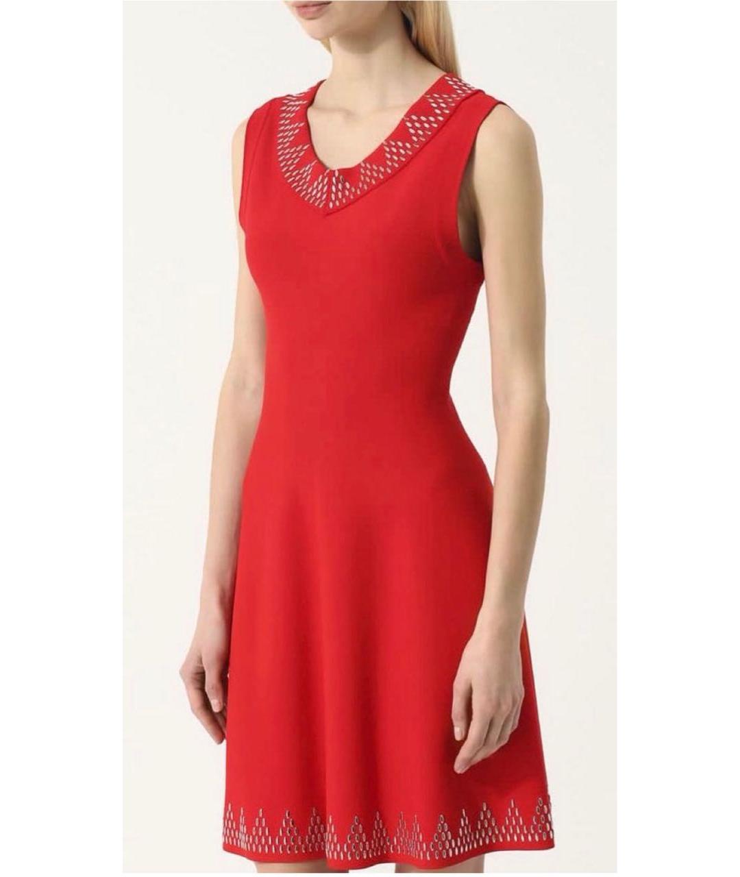 ALAIA Красное повседневное платье, фото 5