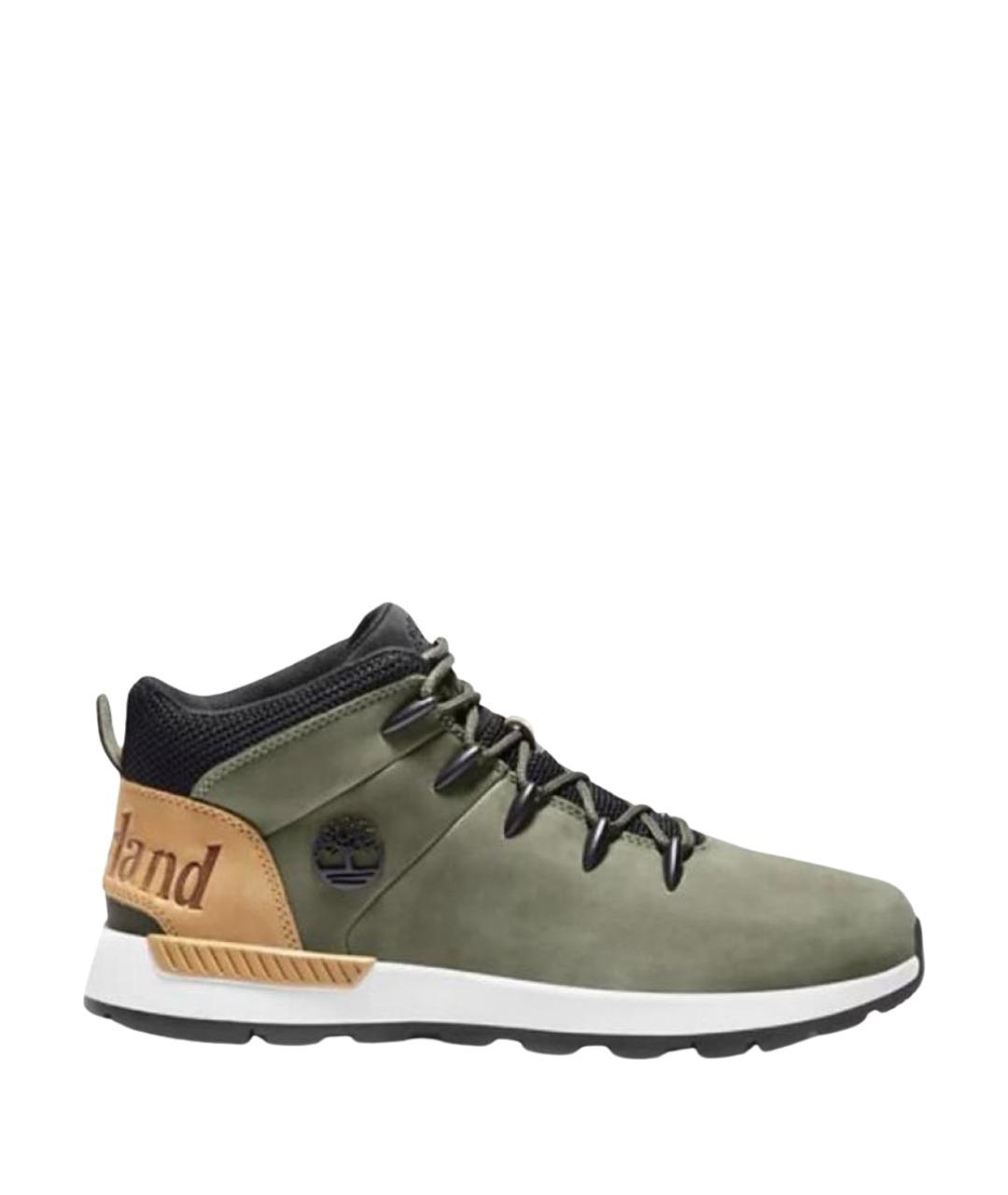 TIMBERLAND Хаки кожаные ботинки, фото 1