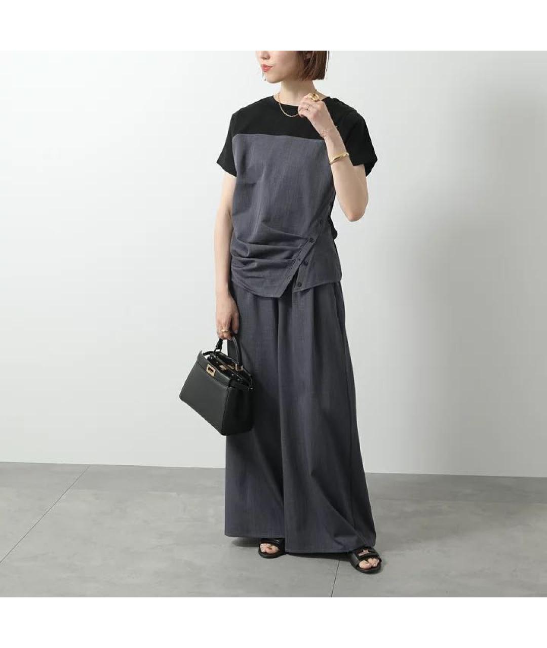 FENDI Черные кожаные шлепанцы, фото 4