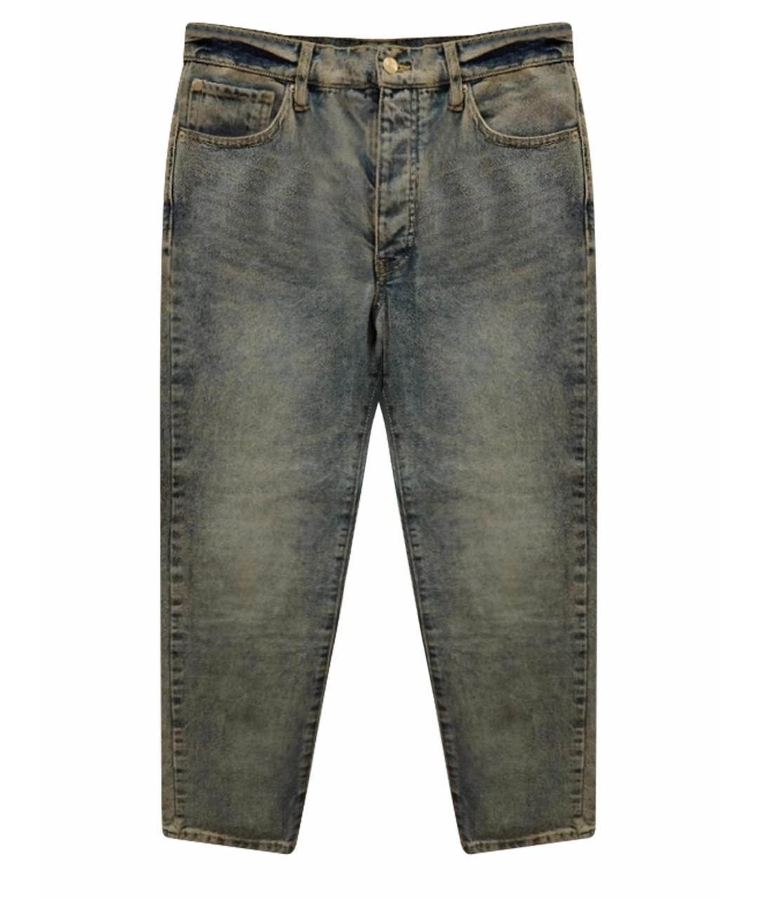 ARMANI EXCHANGE Голубые хлопковые прямые джинсы, фото 1