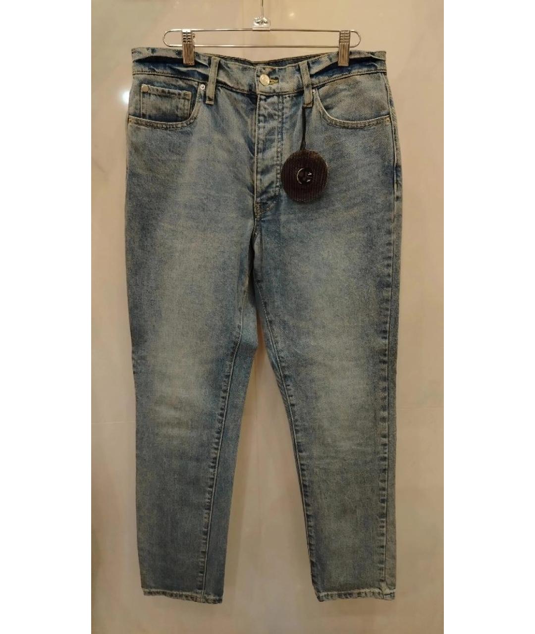 ARMANI EXCHANGE Голубые хлопковые прямые джинсы, фото 6