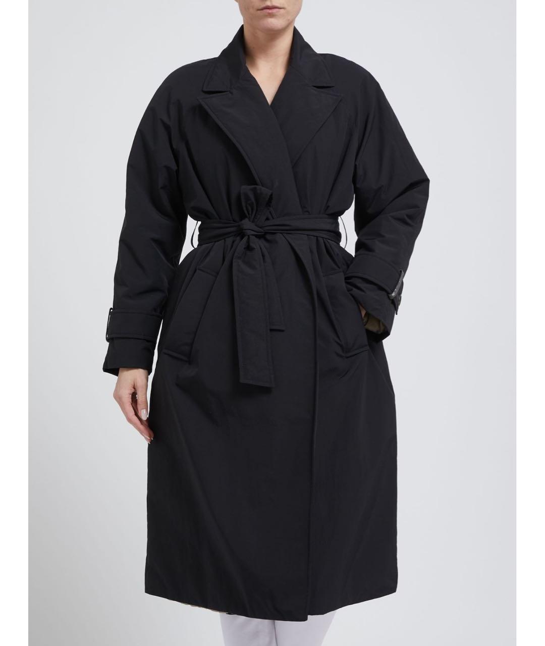 BRUNELLO CUCINELLI Черный полиамидовый тренч/плащ, фото 9