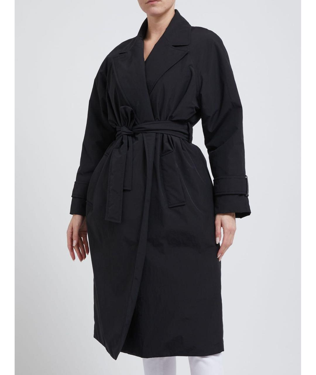 BRUNELLO CUCINELLI Черный полиамидовый тренч/плащ, фото 2