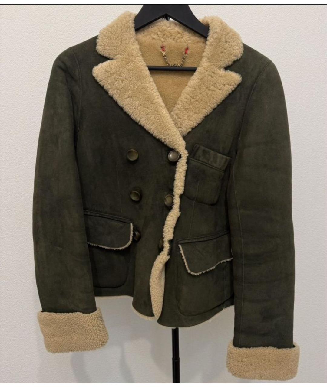 MARC JACOBS Зеленая шерстяная дубленка, фото 6