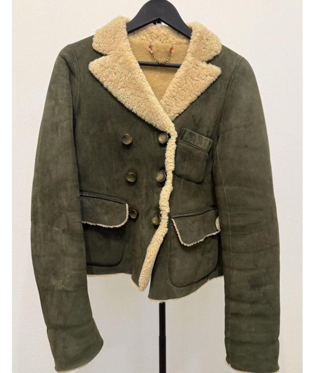 MARC JACOBS Зеленая шерстяная дубленка, фото 7