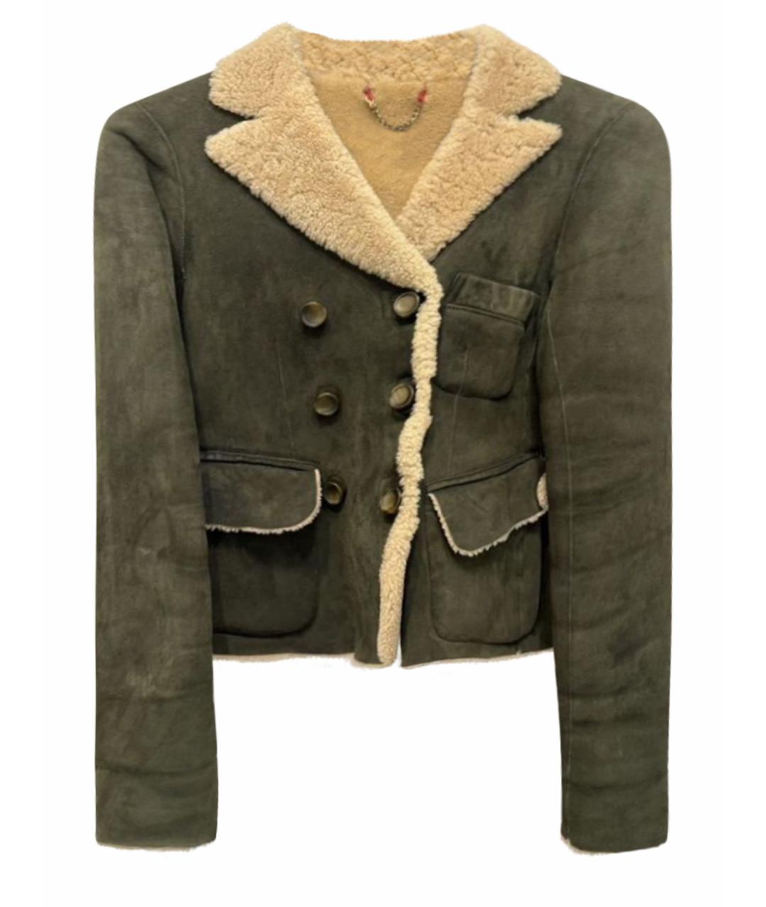 MARC JACOBS Зеленая шерстяная дубленка, фото 1