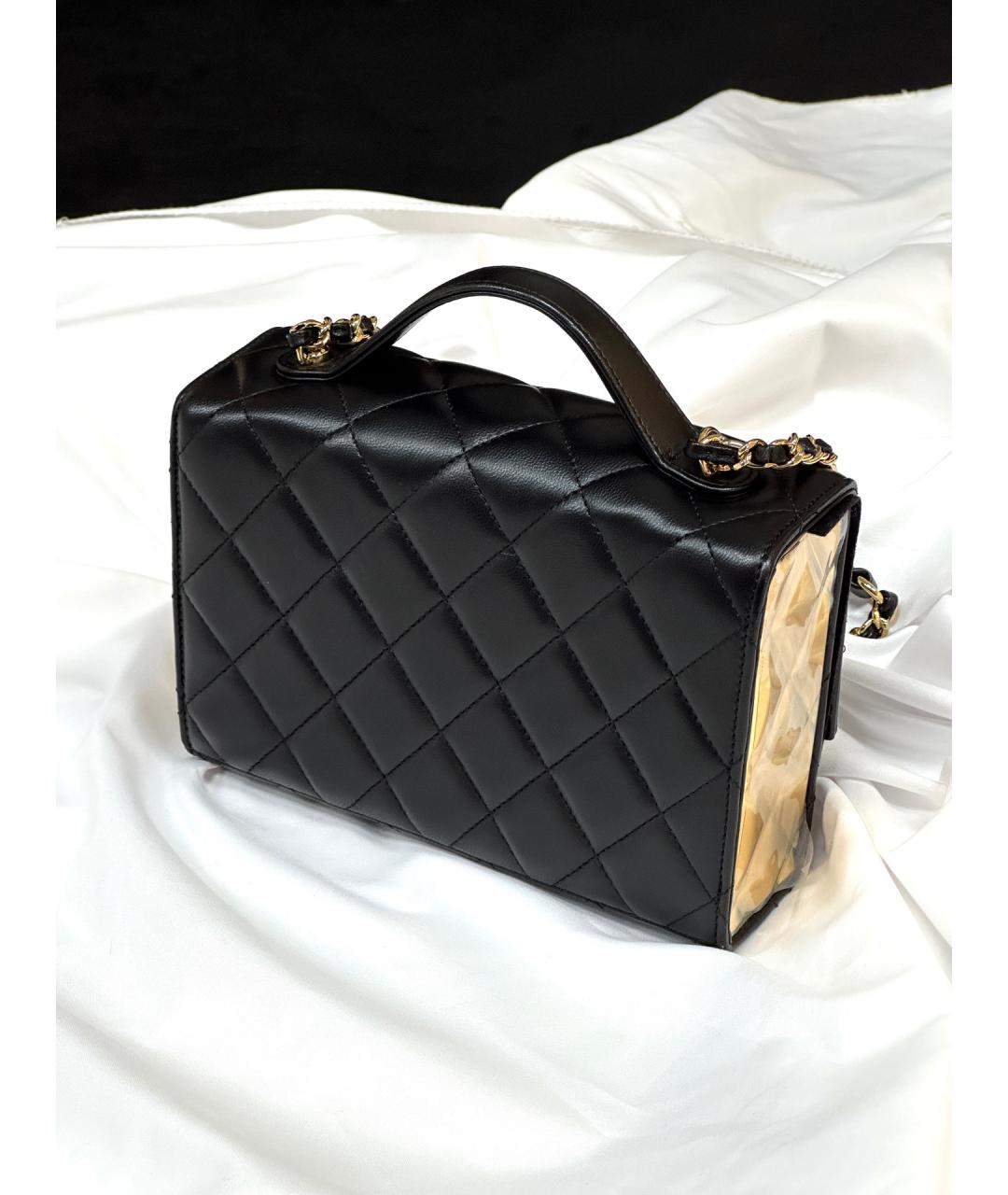 CHANEL Черная кожаная сумка через плечо, фото 2