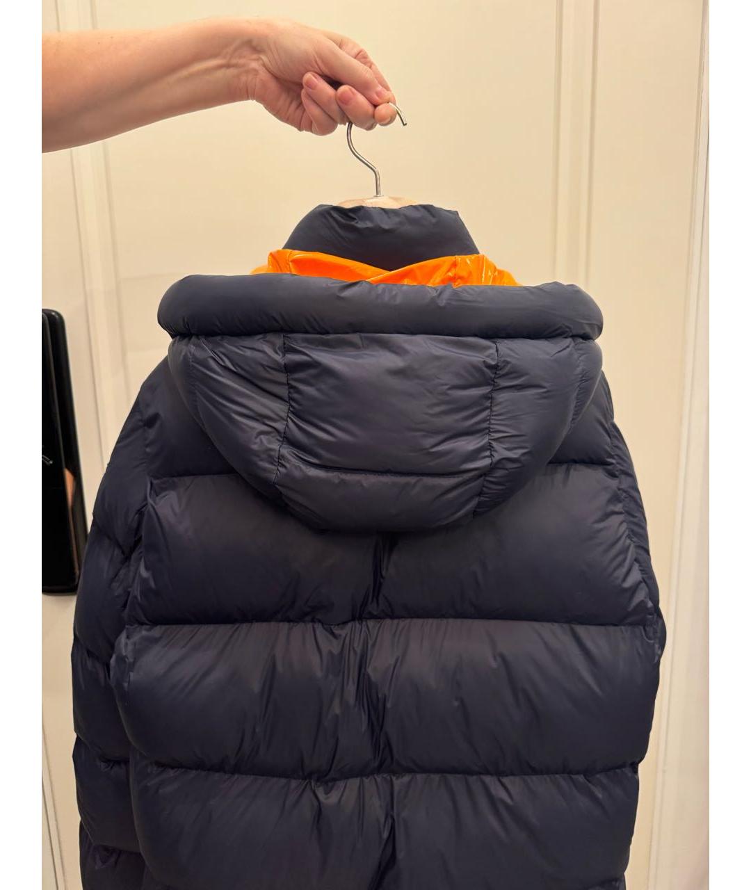 MONCLER Темно-синяя полиамидовая куртка, фото 3