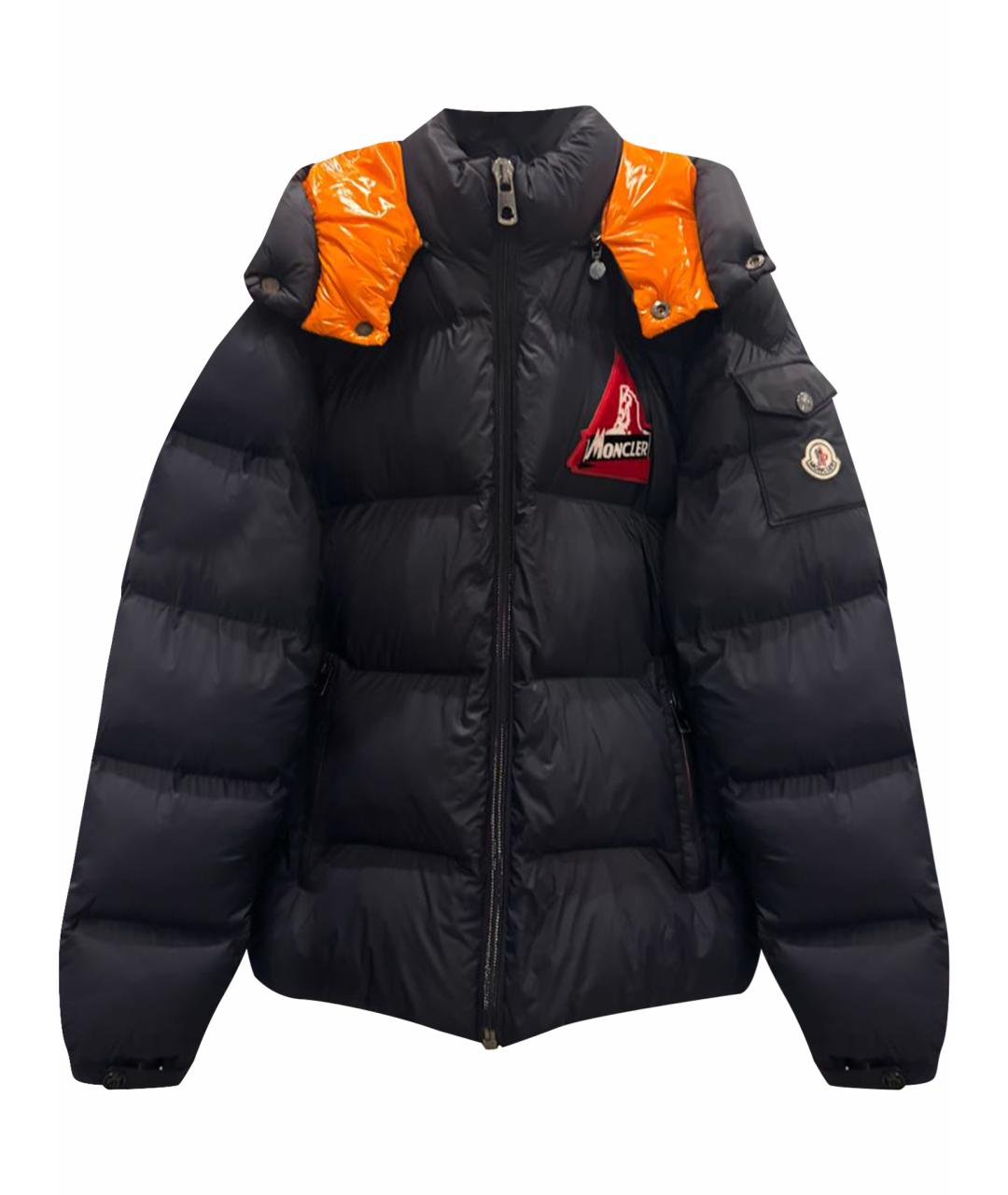 MONCLER Темно-синяя полиамидовая куртка, фото 1