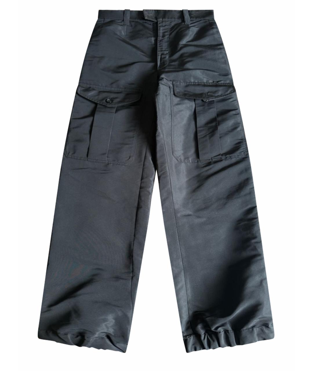 ALEXANDER MCQUEEN Черные хлопковые повседневные брюки, фото 1