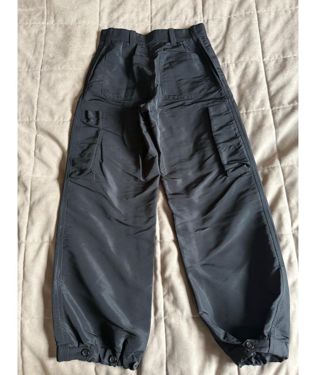 ALEXANDER MCQUEEN Черные хлопковые повседневные брюки, фото 2