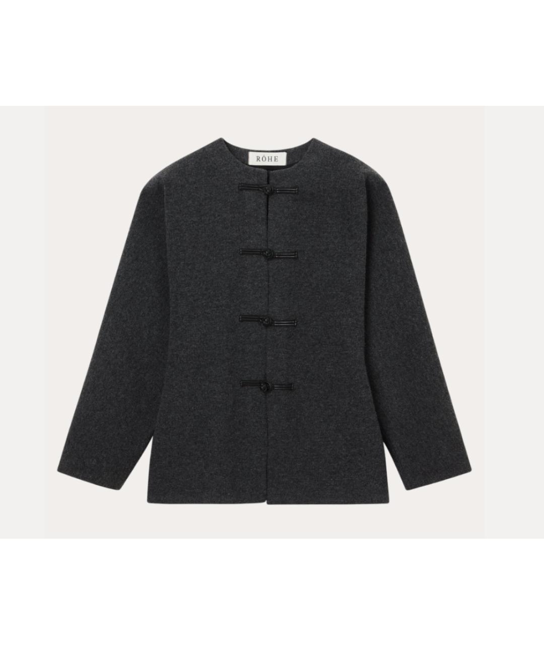 ROHE Серый шерстяной жакет/пиджак, фото 5