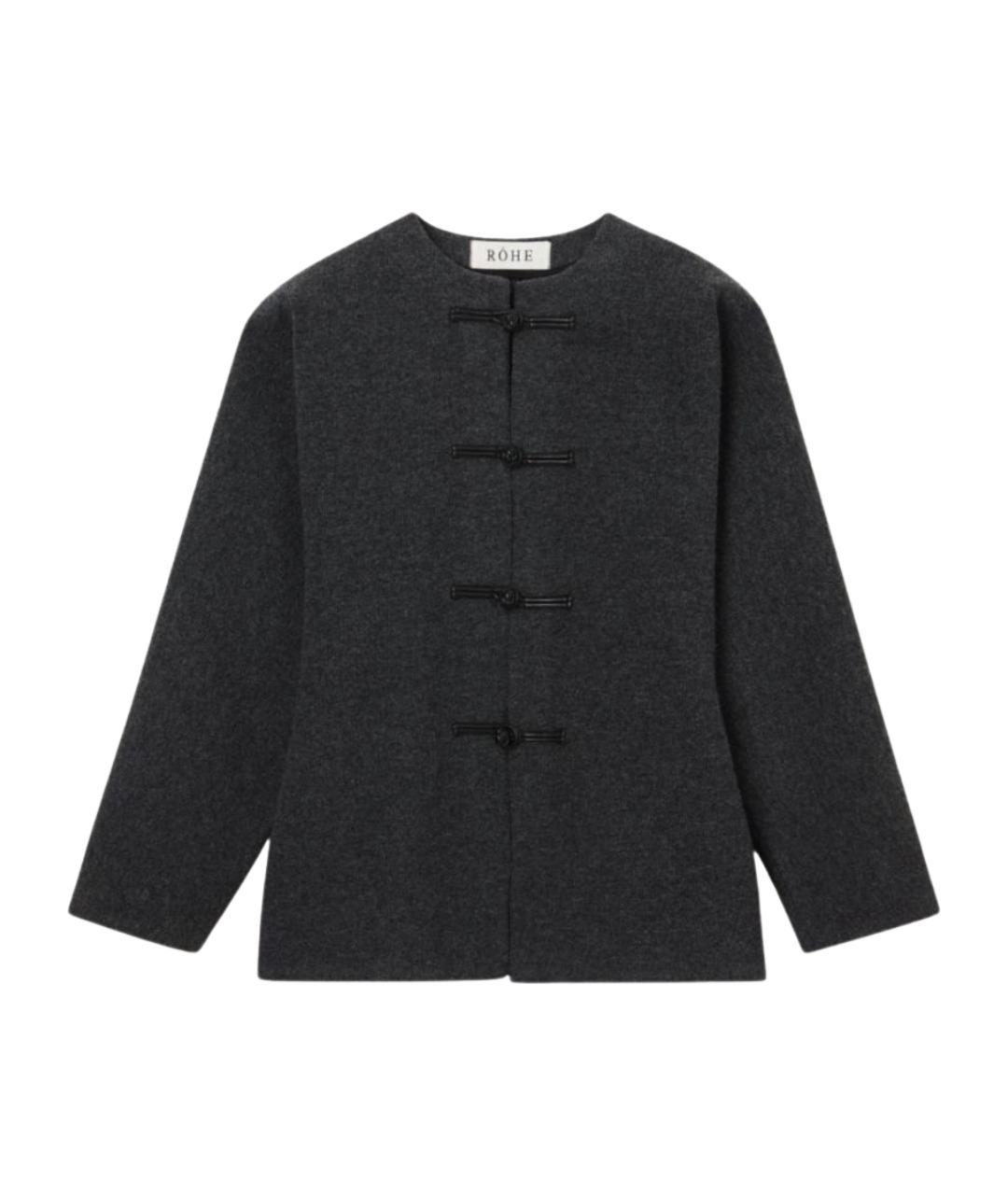 ROHE Серый шерстяной жакет/пиджак, фото 1
