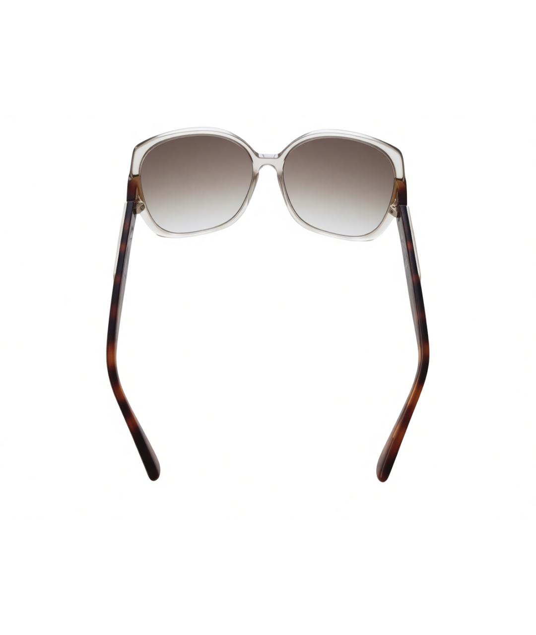 TOD'S Бежевые пластиковые солнцезащитные очки, фото 5