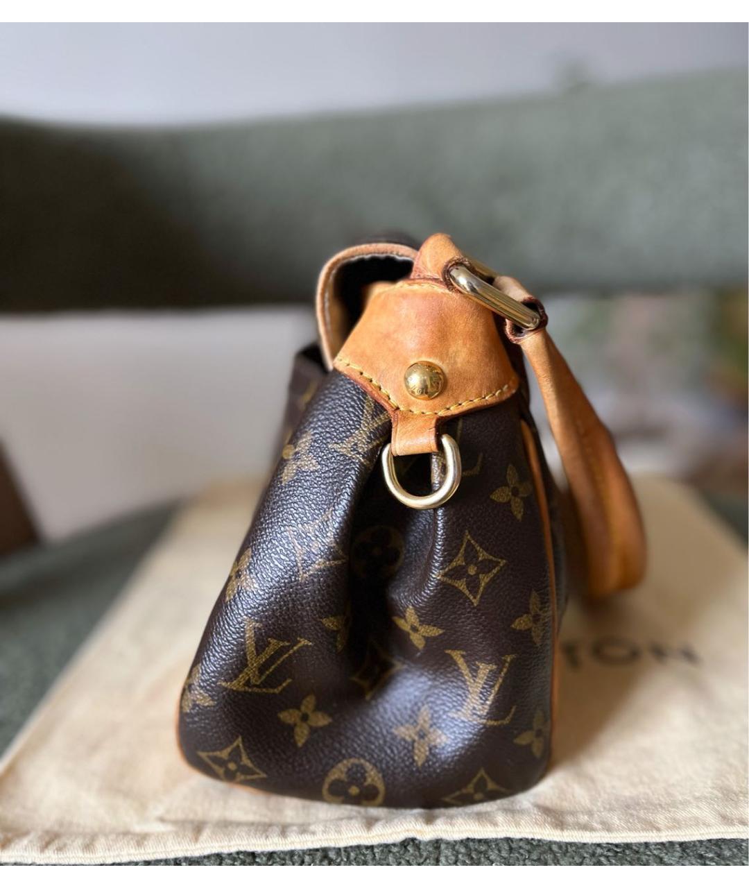 LOUIS VUITTON Коричневая кожаная сумка через плечо, фото 5