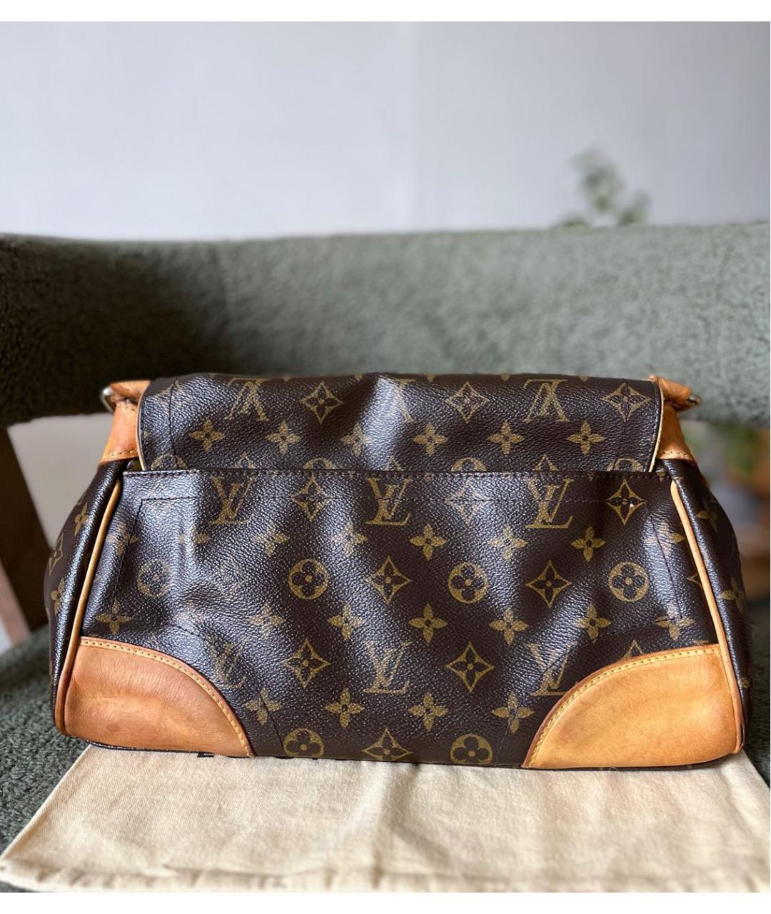 LOUIS VUITTON Коричневая кожаная сумка через плечо, фото 3