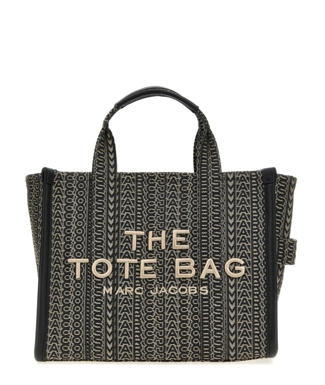 MARC JACOBS Черная жаккардовая сумка тоут, фото 1