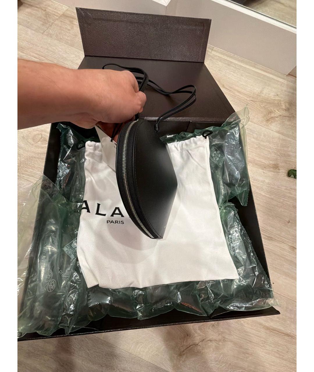 ALAIA Черная кожаная сумка через плечо, фото 2