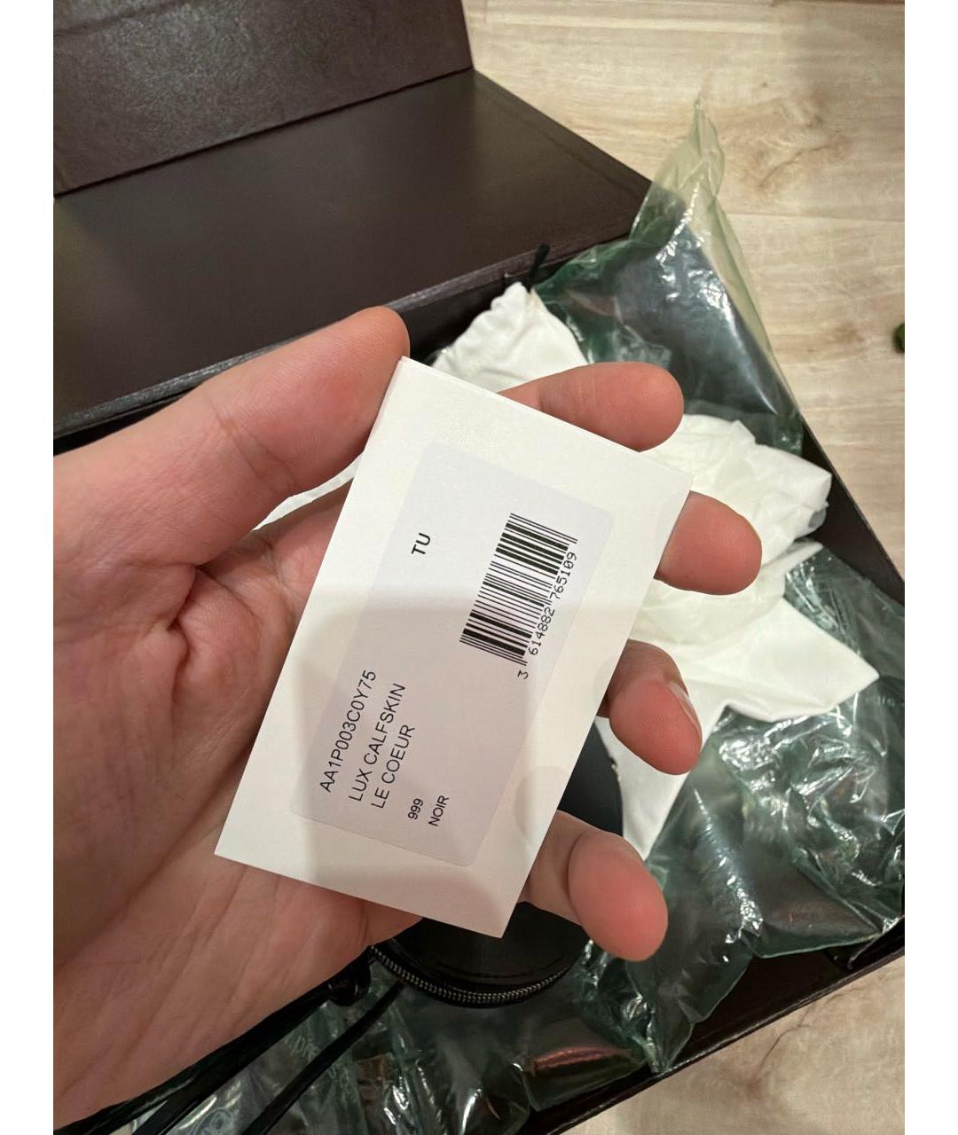 ALAIA Черная кожаная сумка через плечо, фото 6