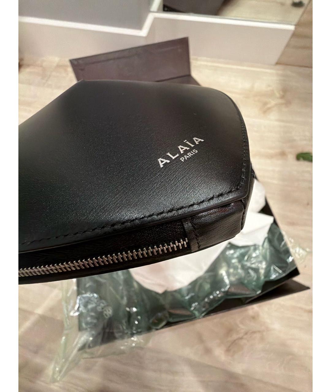 ALAIA Черная кожаная сумка через плечо, фото 8