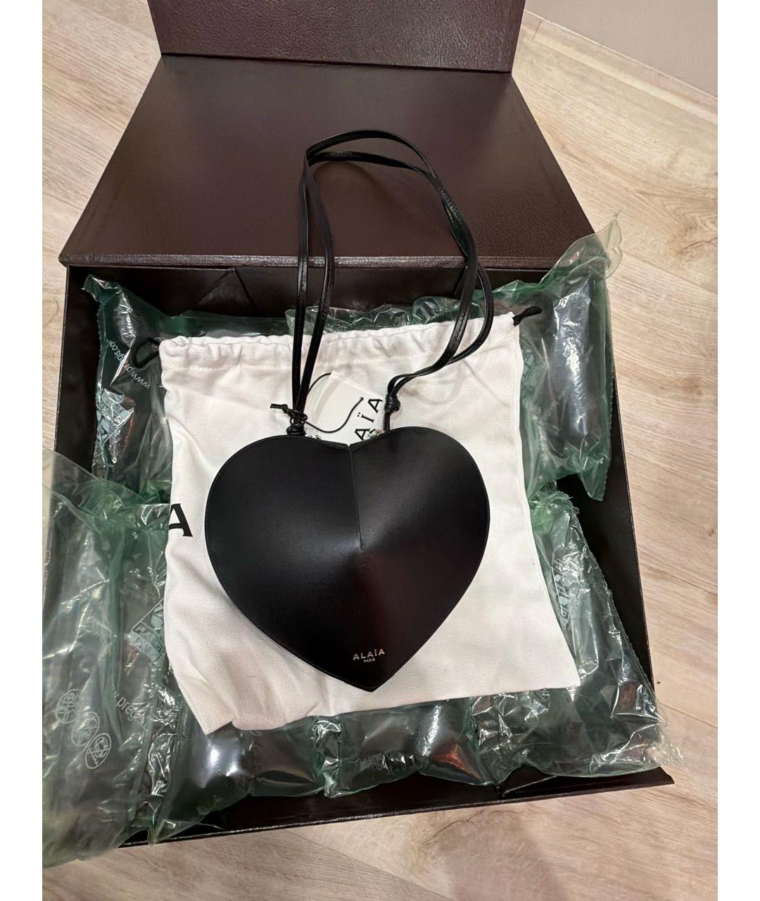 ALAIA Черная кожаная сумка через плечо, фото 9
