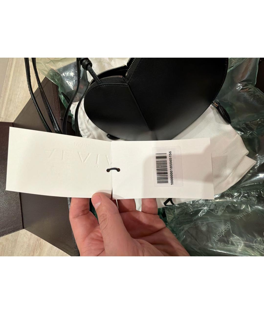 ALAIA Черная кожаная сумка через плечо, фото 5