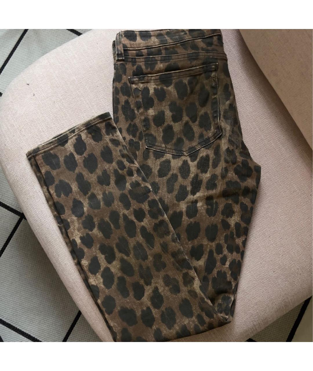 R13 Коричневые хлопковые джинсы слим, фото 2