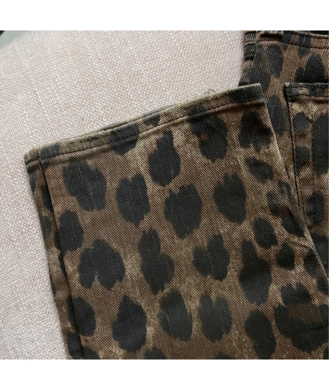 R13 Коричневые хлопковые джинсы слим, фото 5