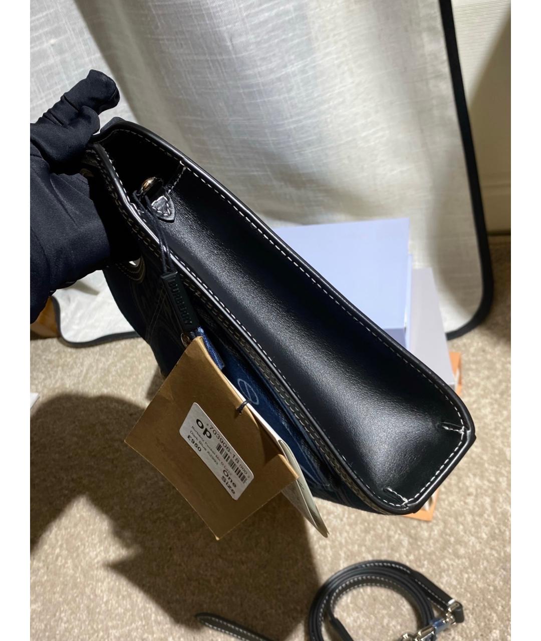 BURBERRY Голубая деним сумка через плечо, фото 4