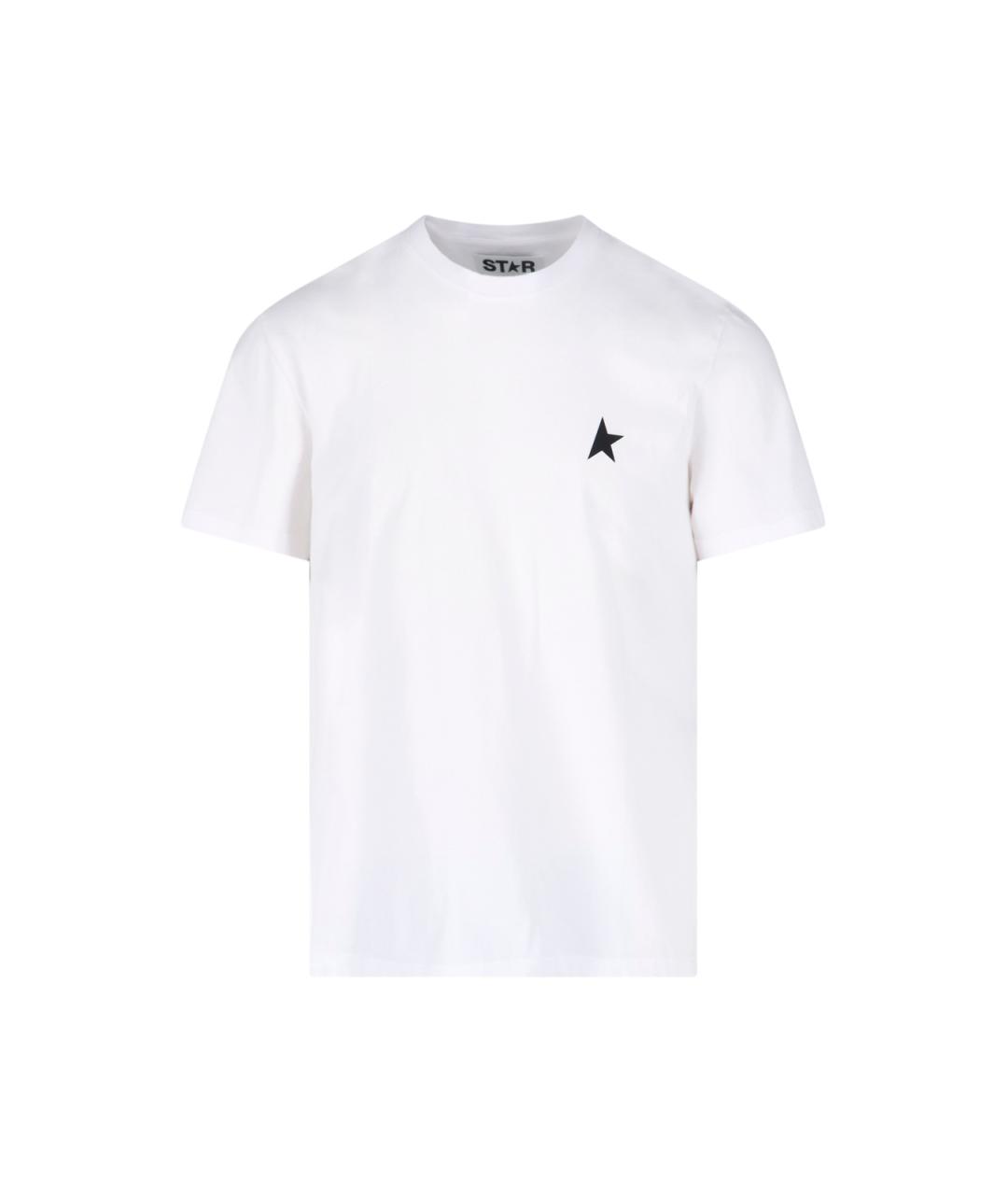 GOLDEN GOOSE DELUXE BRAND Белая хлопковая футболка, фото 1