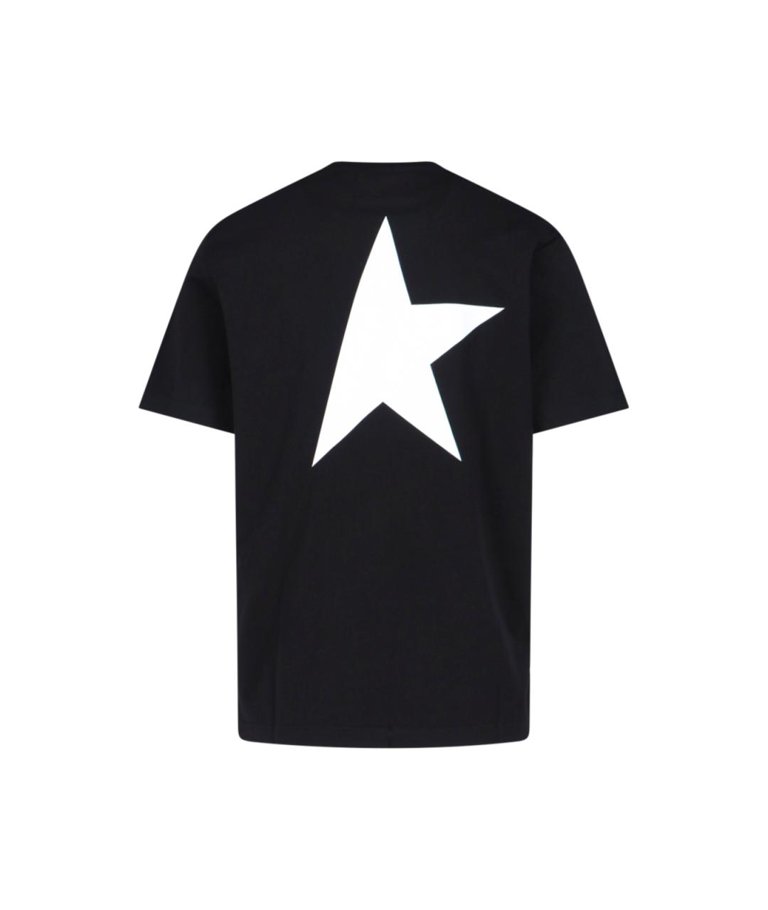 GOLDEN GOOSE DELUXE BRAND Черная хлопковая футболка, фото 2