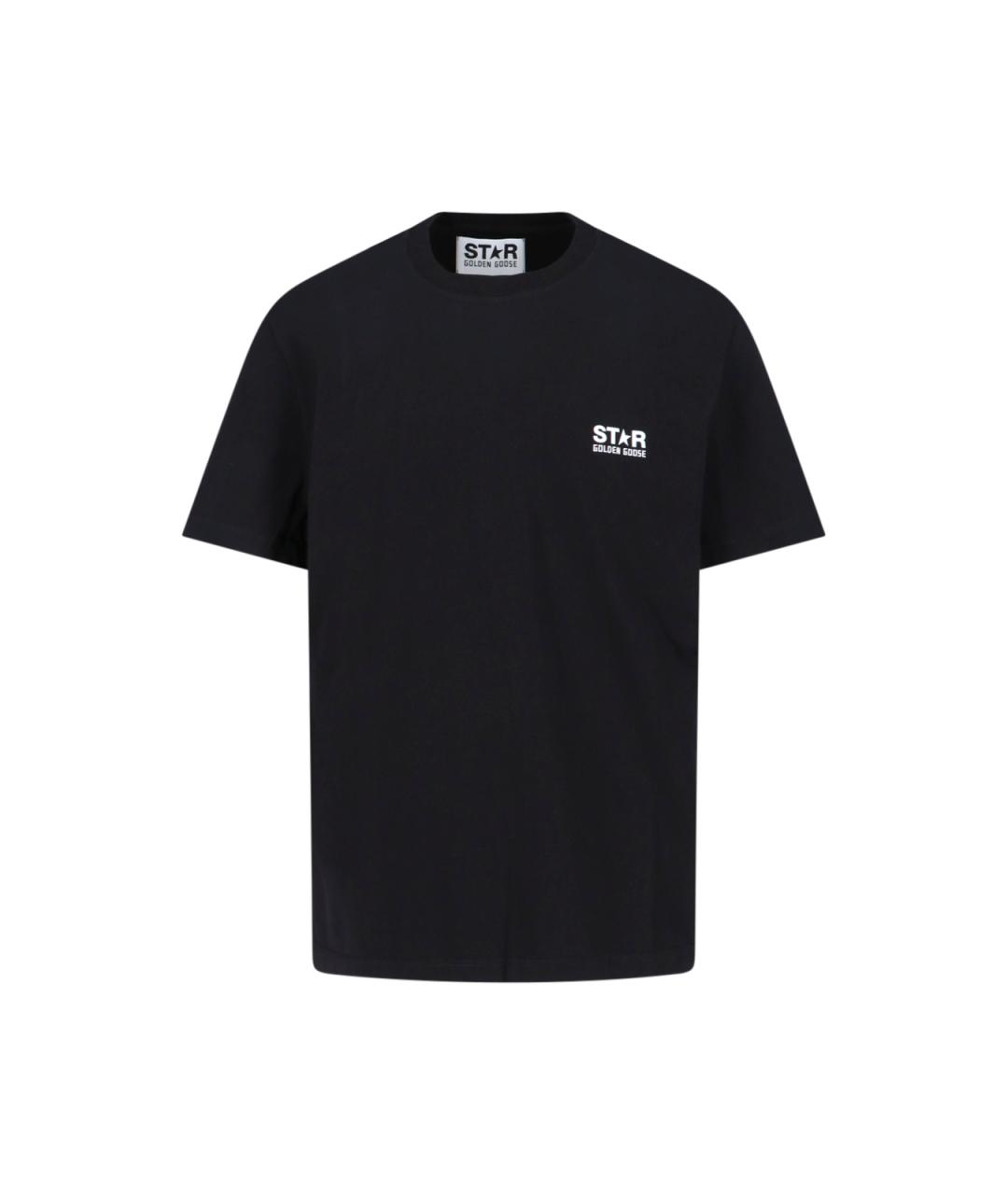 GOLDEN GOOSE DELUXE BRAND Черная хлопковая футболка, фото 1
