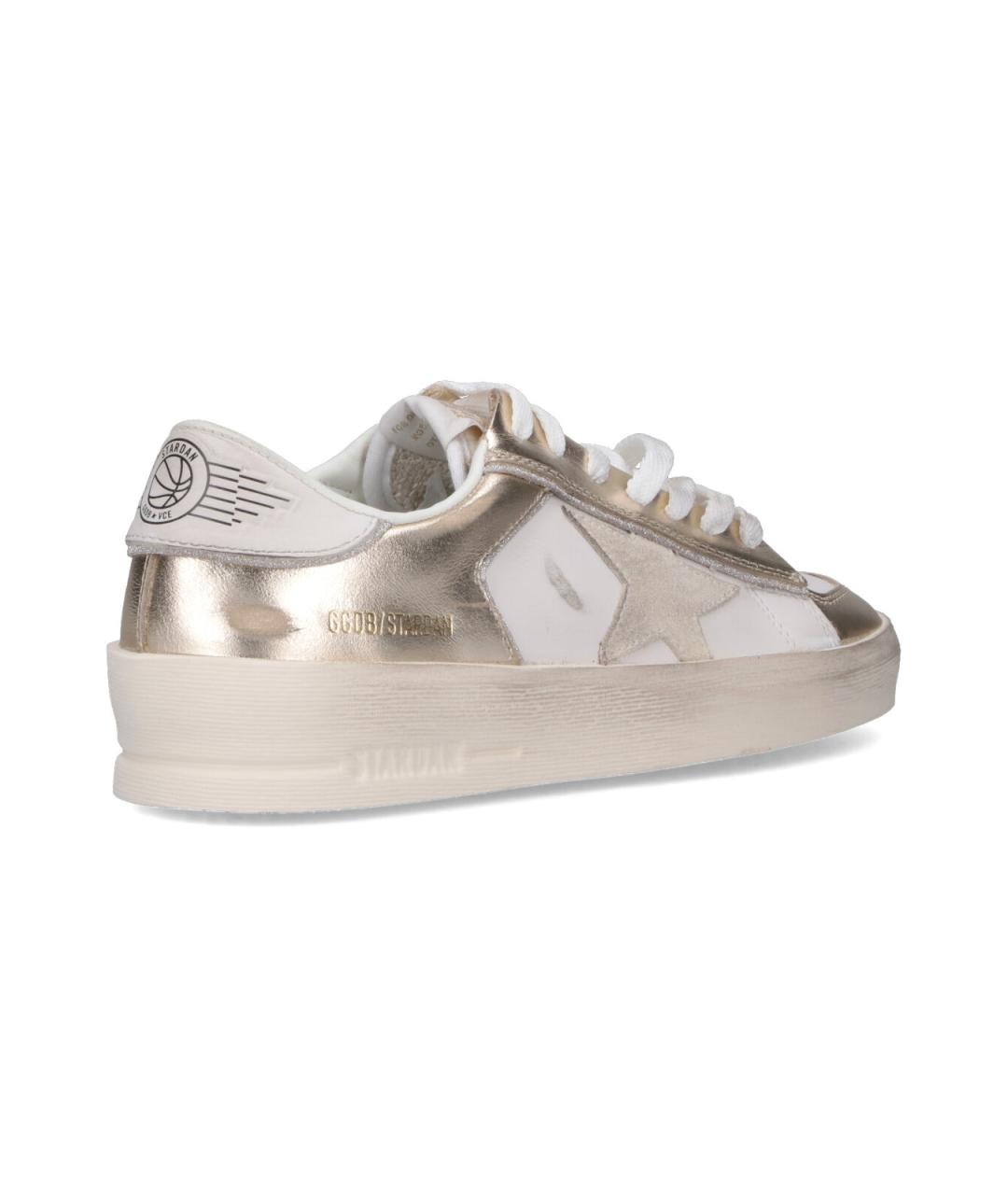 GOLDEN GOOSE DELUXE BRAND Белые кожаные кроссовки, фото 4