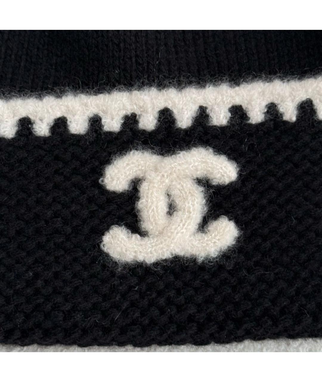 CHANEL Черная кашемировая шапка, фото 3