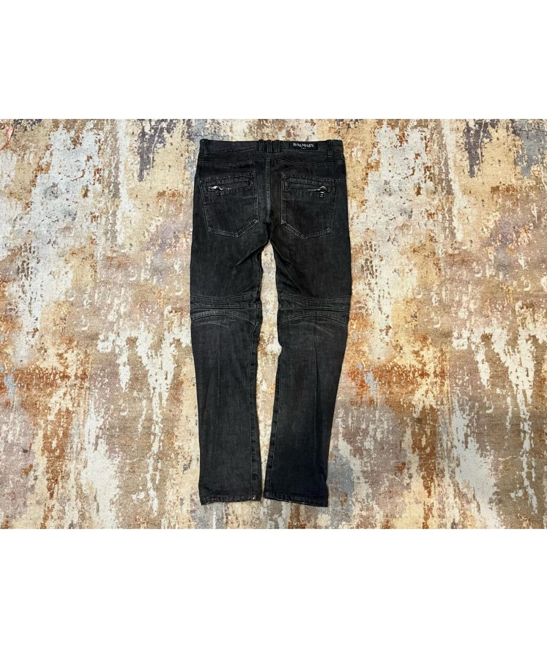 BALMAIN Серые хлопковые джинсы скинни, фото 9