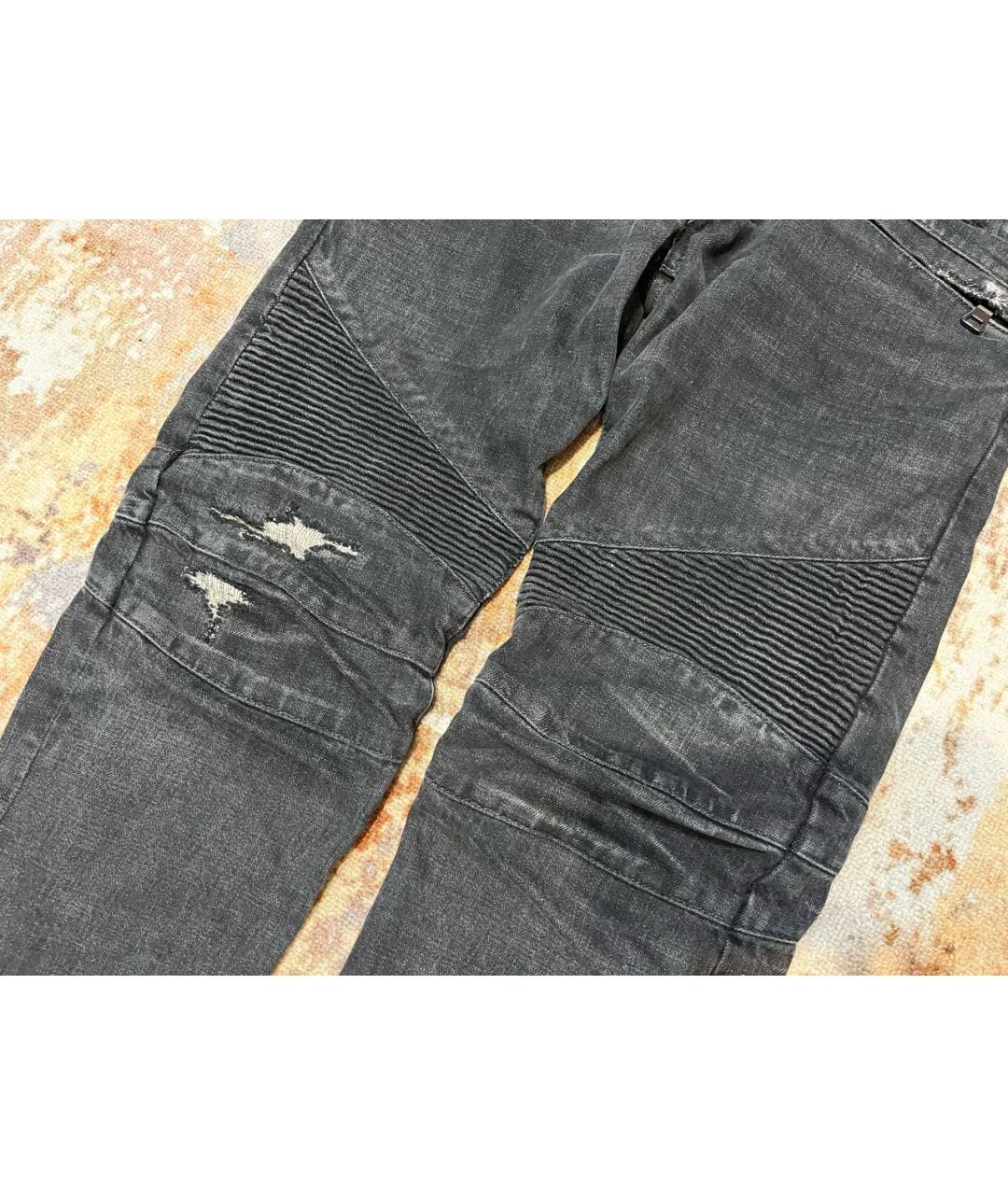 BALMAIN Серые хлопковые джинсы скинни, фото 5