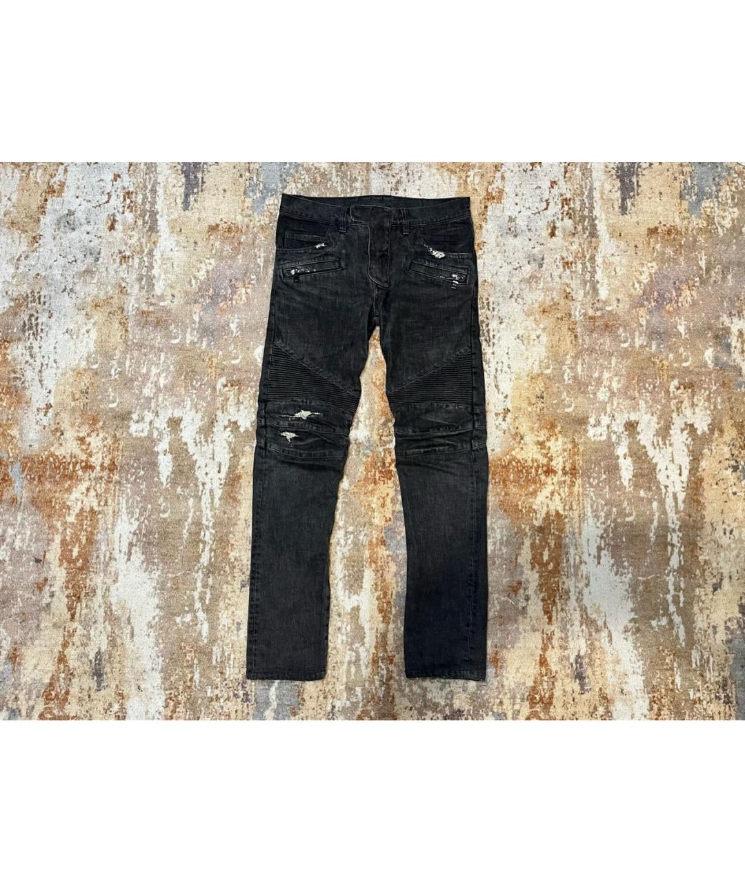 BALMAIN Серые хлопковые джинсы скинни, фото 2