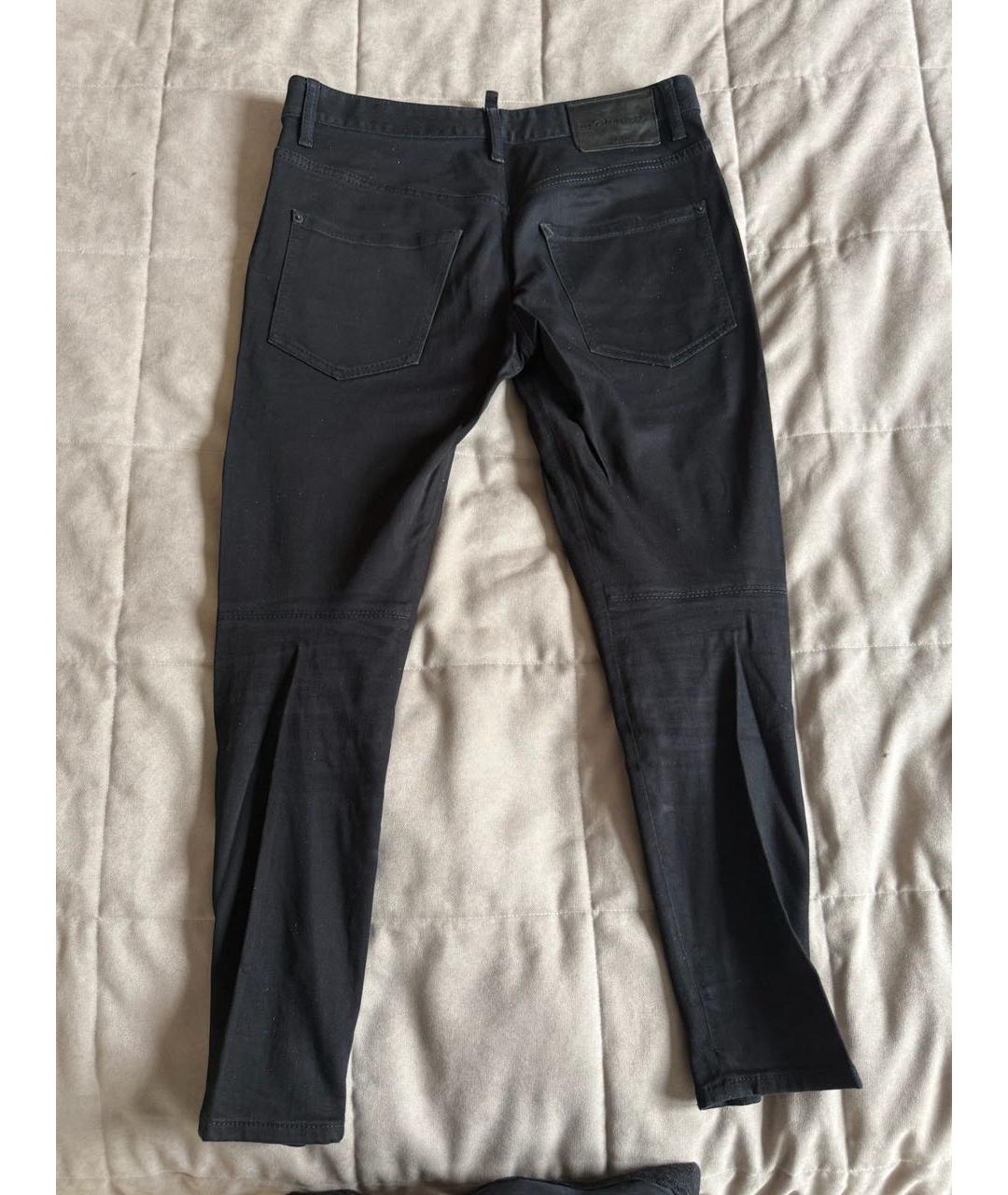 DSQUARED2 Черные хлопко-полиэстеровые джинсы скинни, фото 2