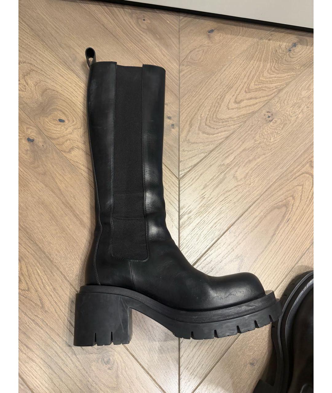 BOTTEGA VENETA Черные кожаные сапоги, фото 6