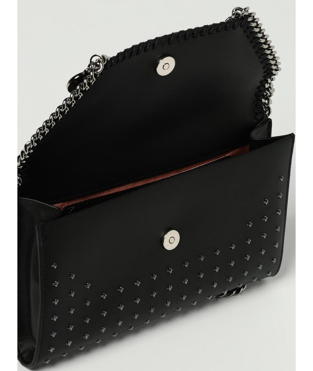 STELLA MCCARTNEY Черная кожаная сумка через плечо, фото 3