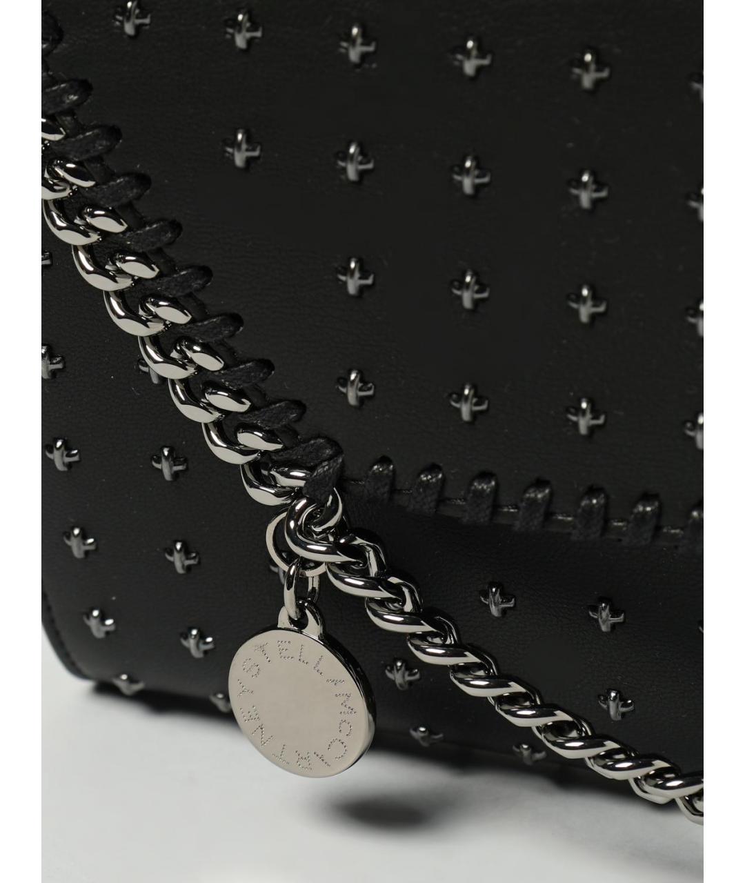 STELLA MCCARTNEY Черная кожаная сумка через плечо, фото 5