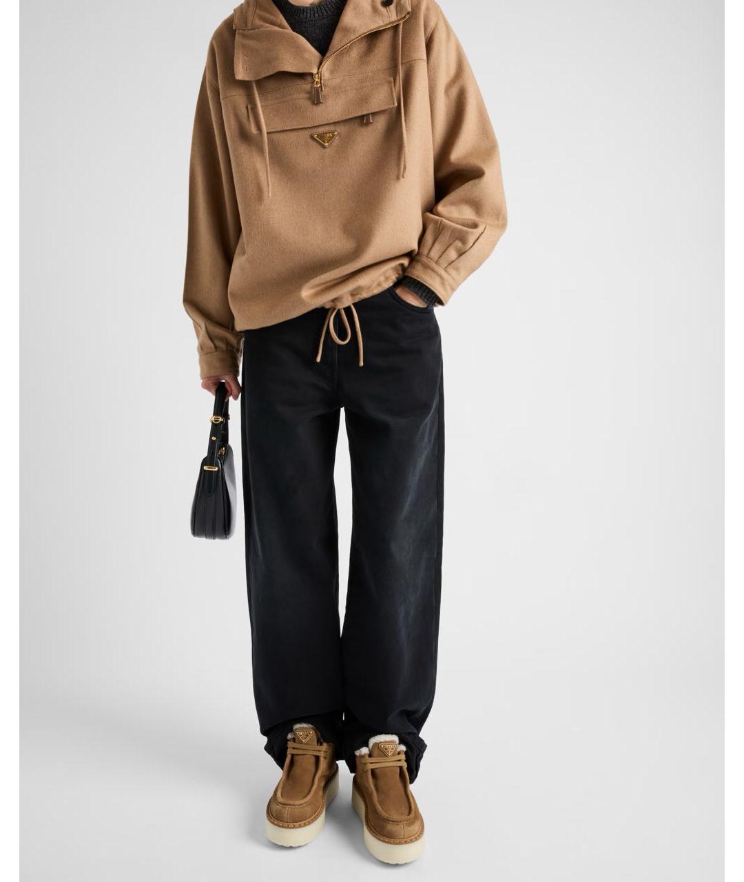 PRADA Коричневые кожаные ботинки, фото 4