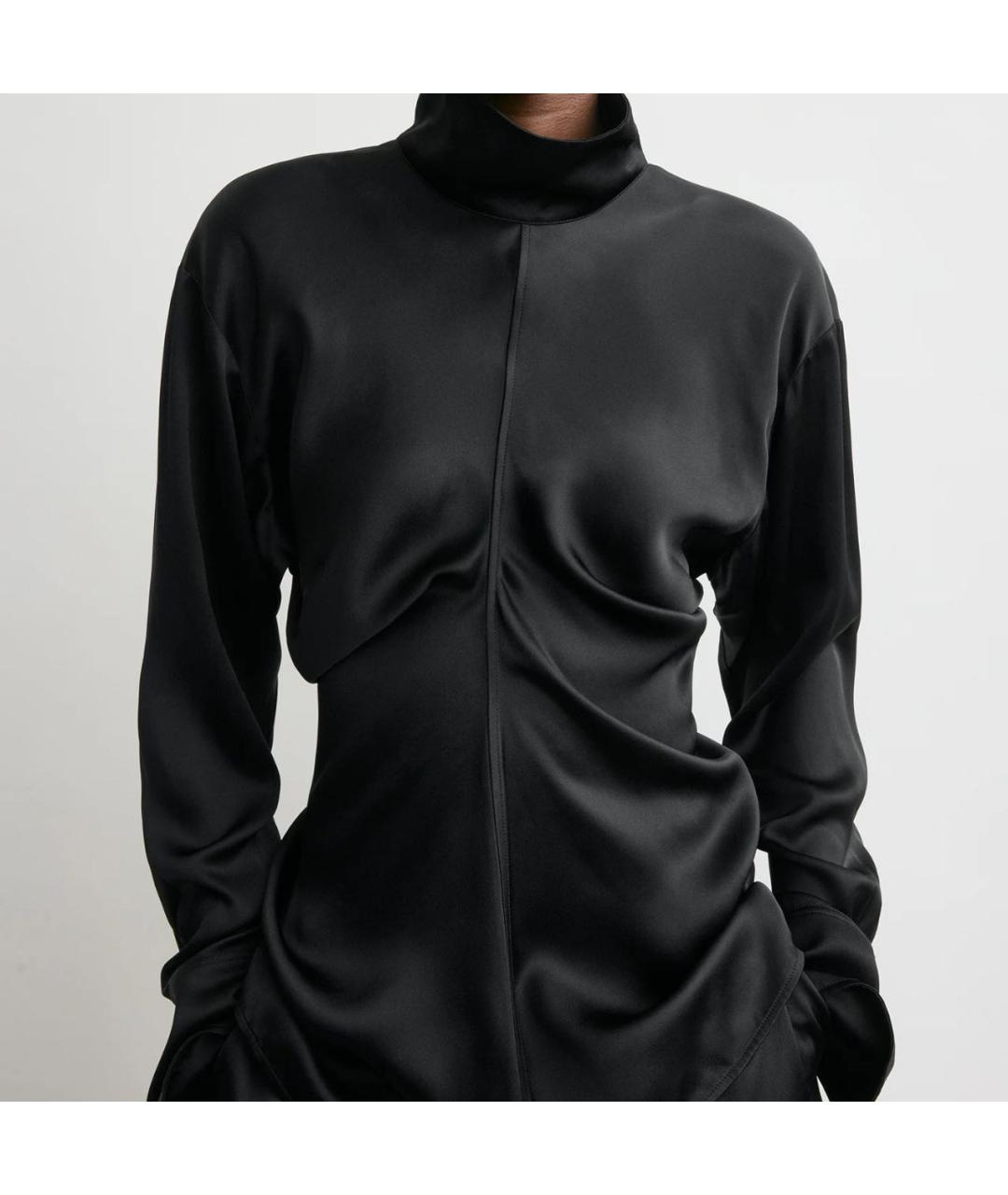 TOTEME Черная вискозная блузы, фото 4