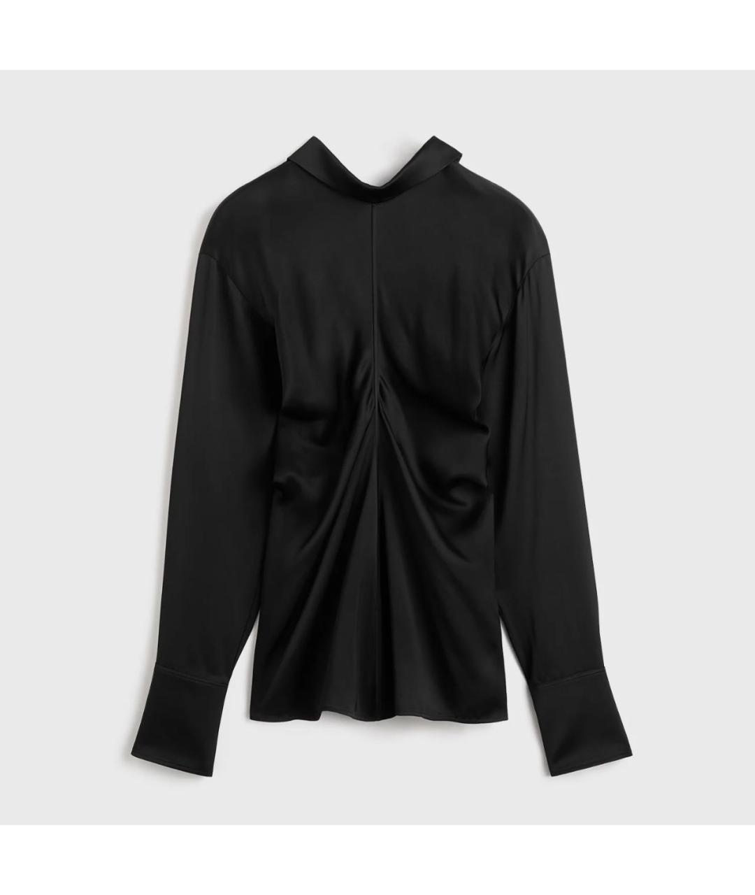TOTEME Черная вискозная блузы, фото 5
