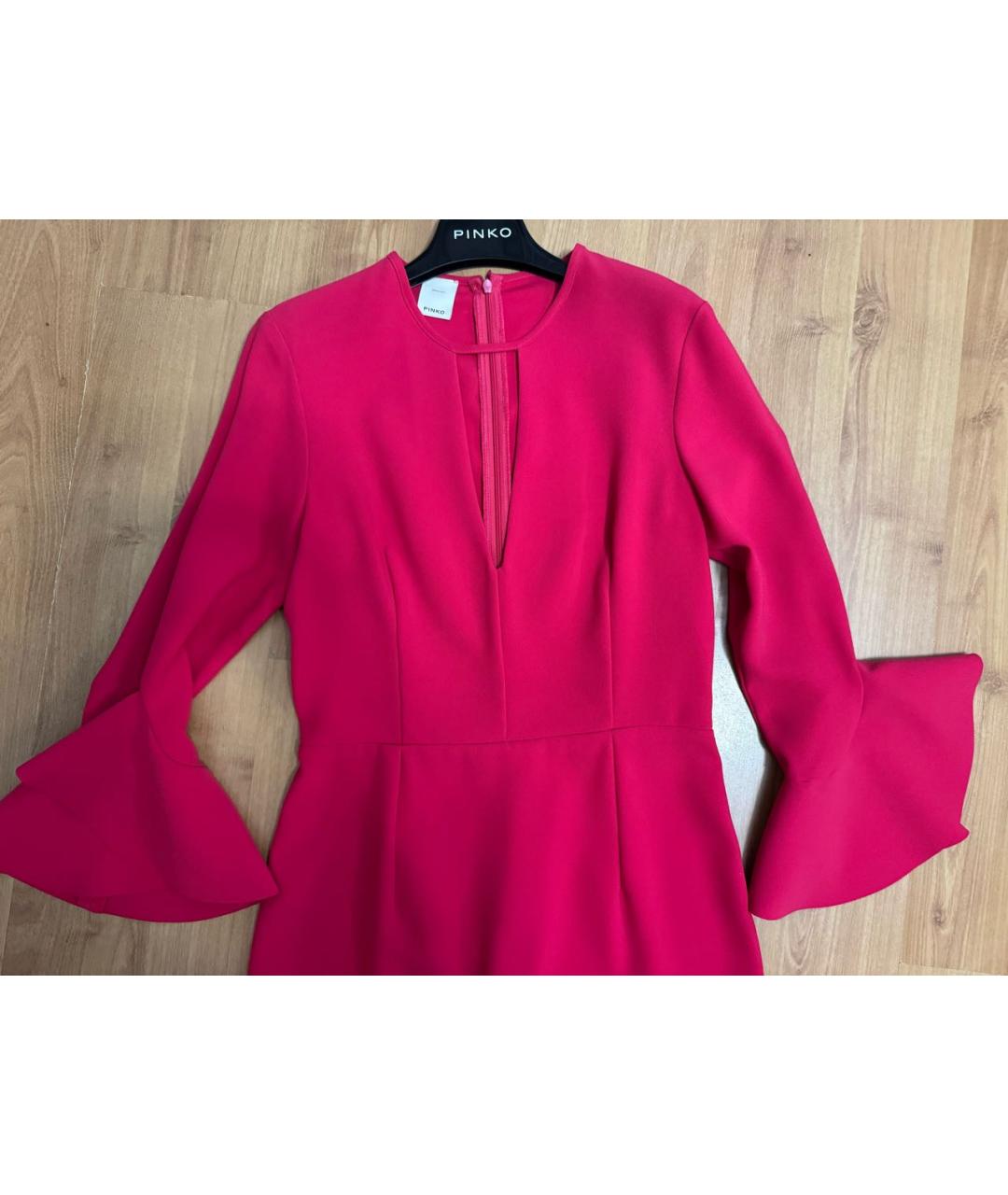 PINKO Фуксия полиэстеровое коктейльное платье, фото 2