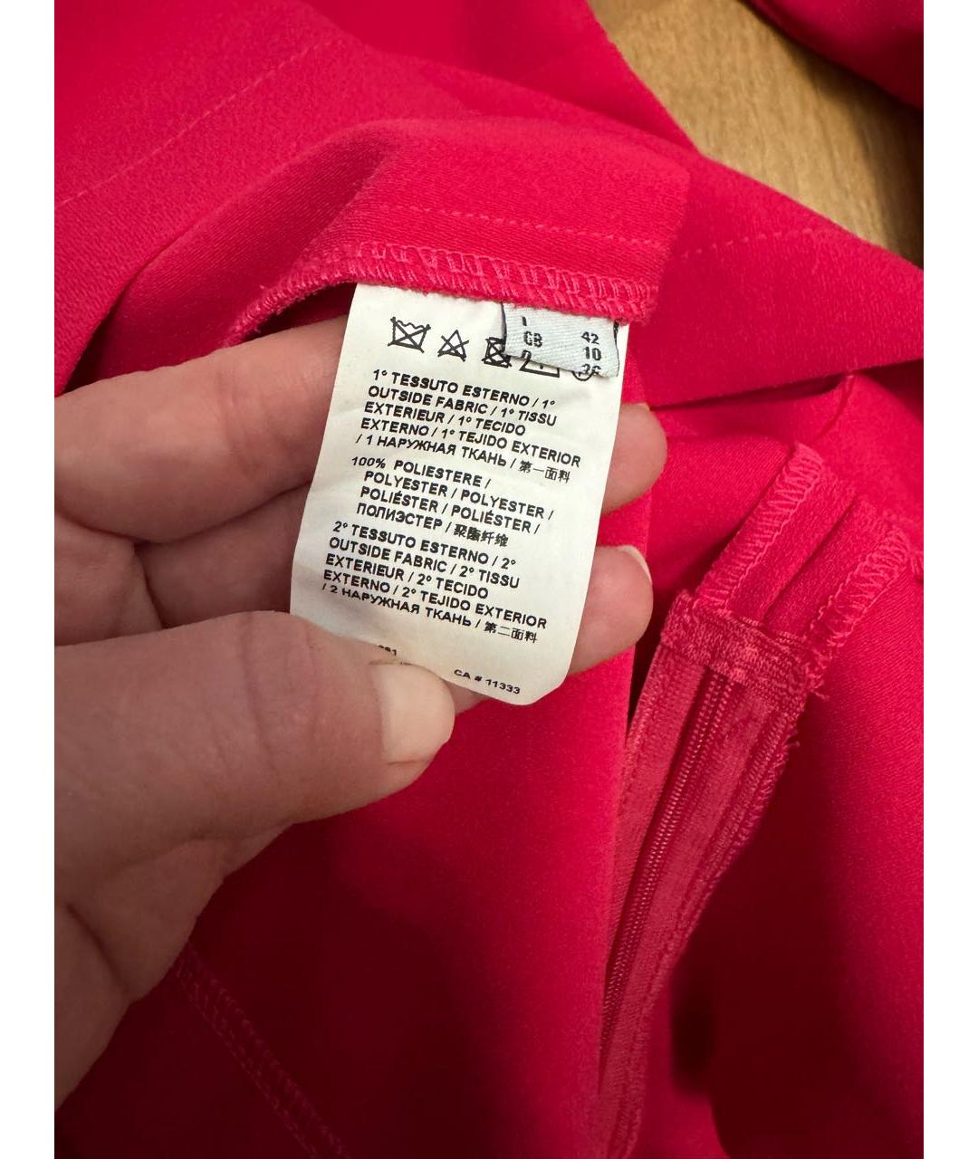 PINKO Фуксия полиэстеровое коктейльное платье, фото 3