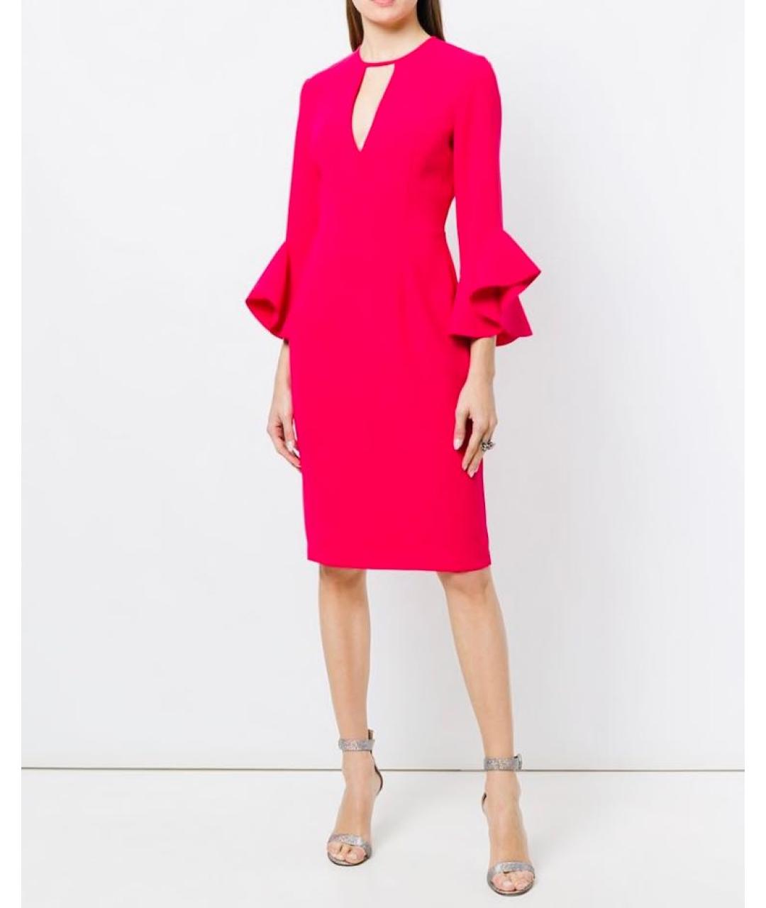 PINKO Фуксия полиэстеровое коктейльное платье, фото 4