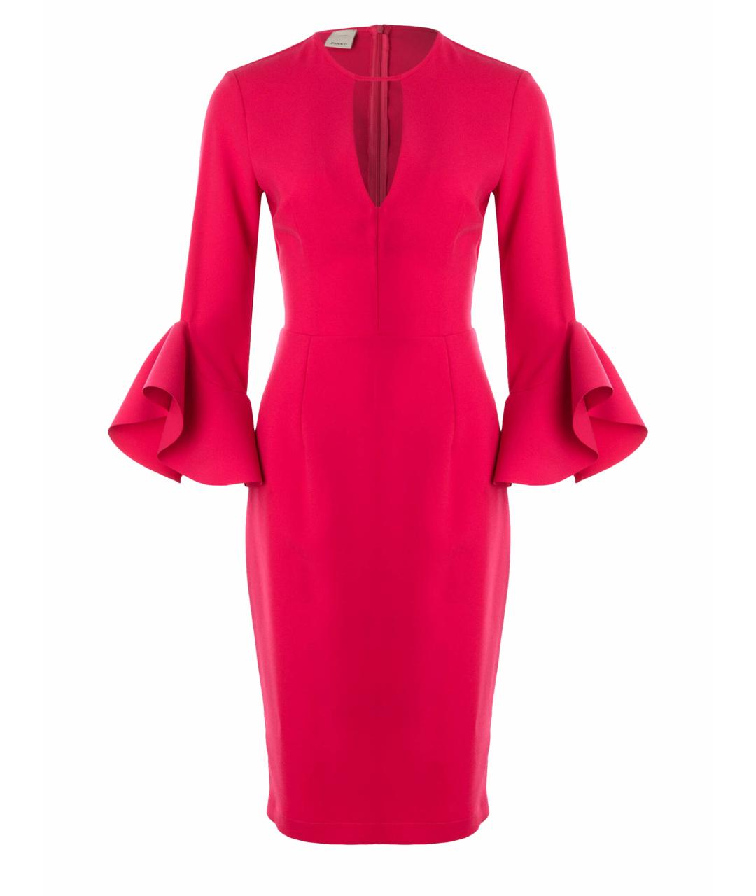 PINKO Фуксия полиэстеровое коктейльное платье, фото 1