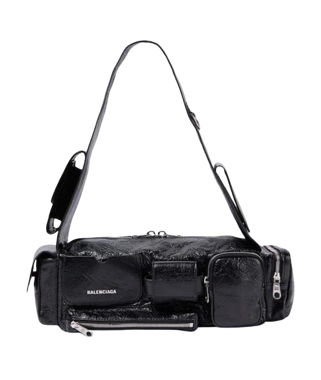 BALENCIAGA Черная сумка через плечо из искусственной кожи, фото 1