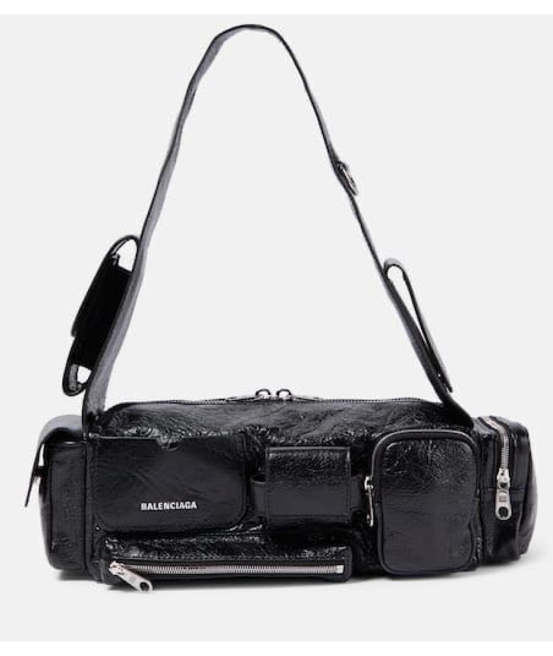 BALENCIAGA Черная сумка через плечо из искусственной кожи, фото 9